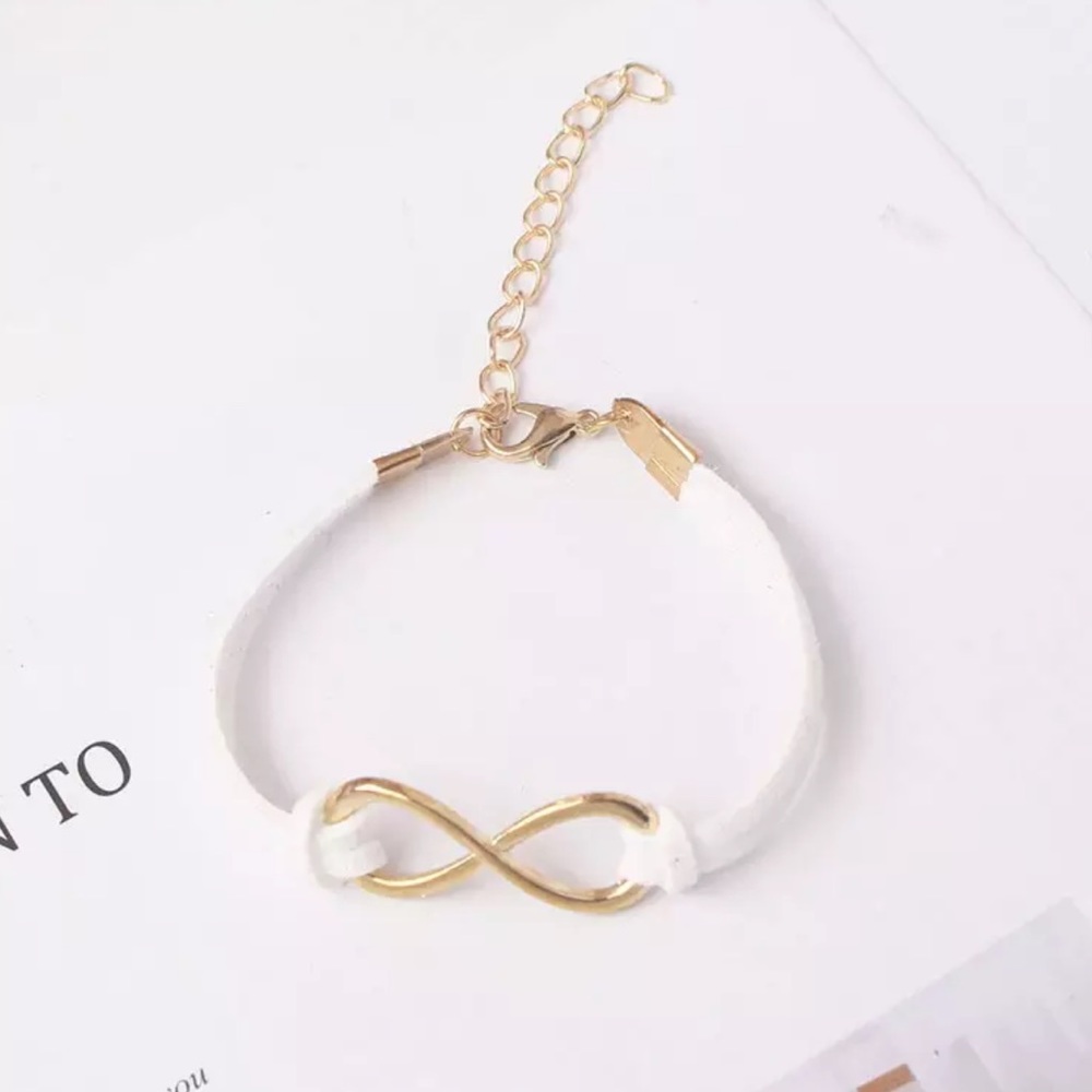 New white infinity bracelet